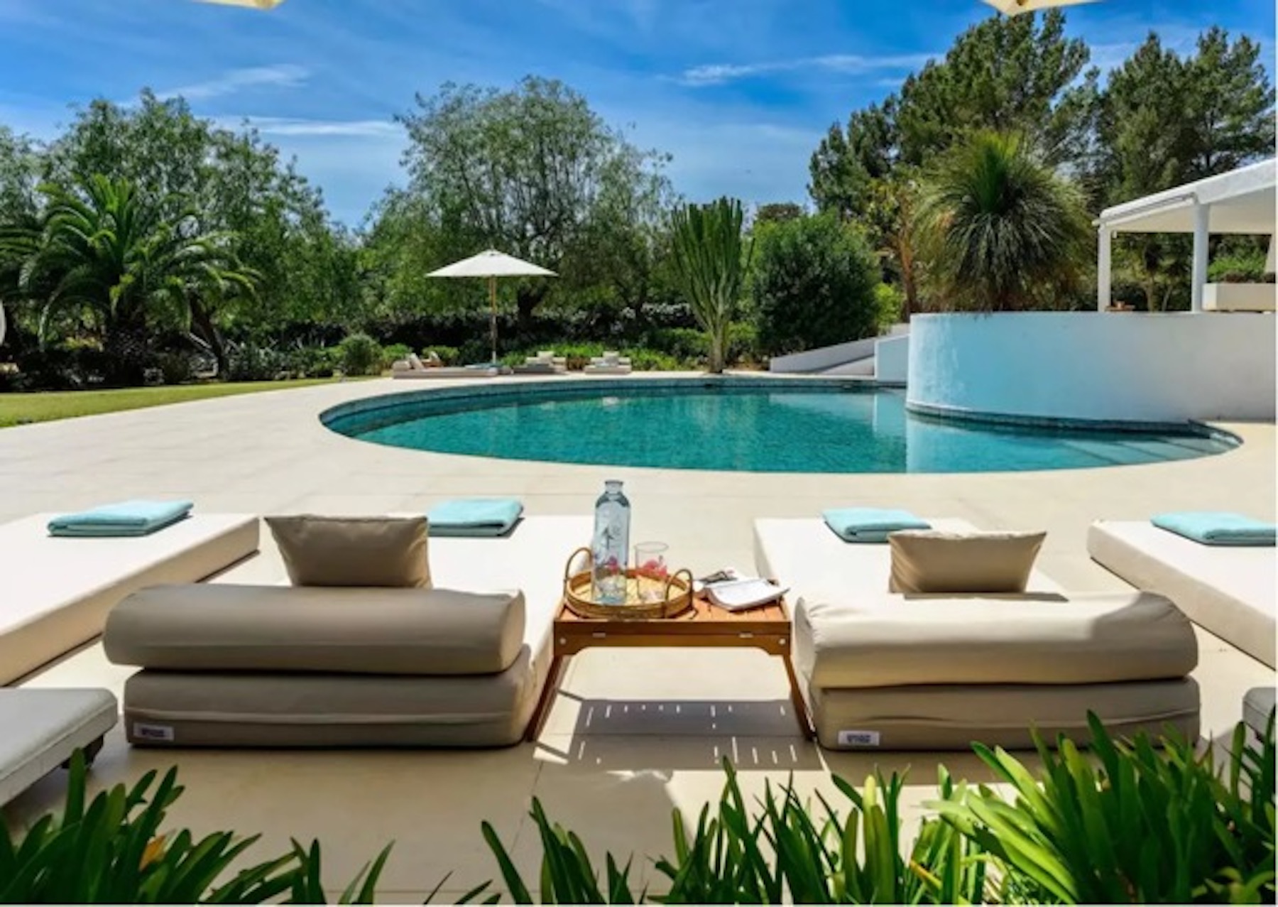 Luxury villa in Ibiza with pool garden and Mediterranean architecture