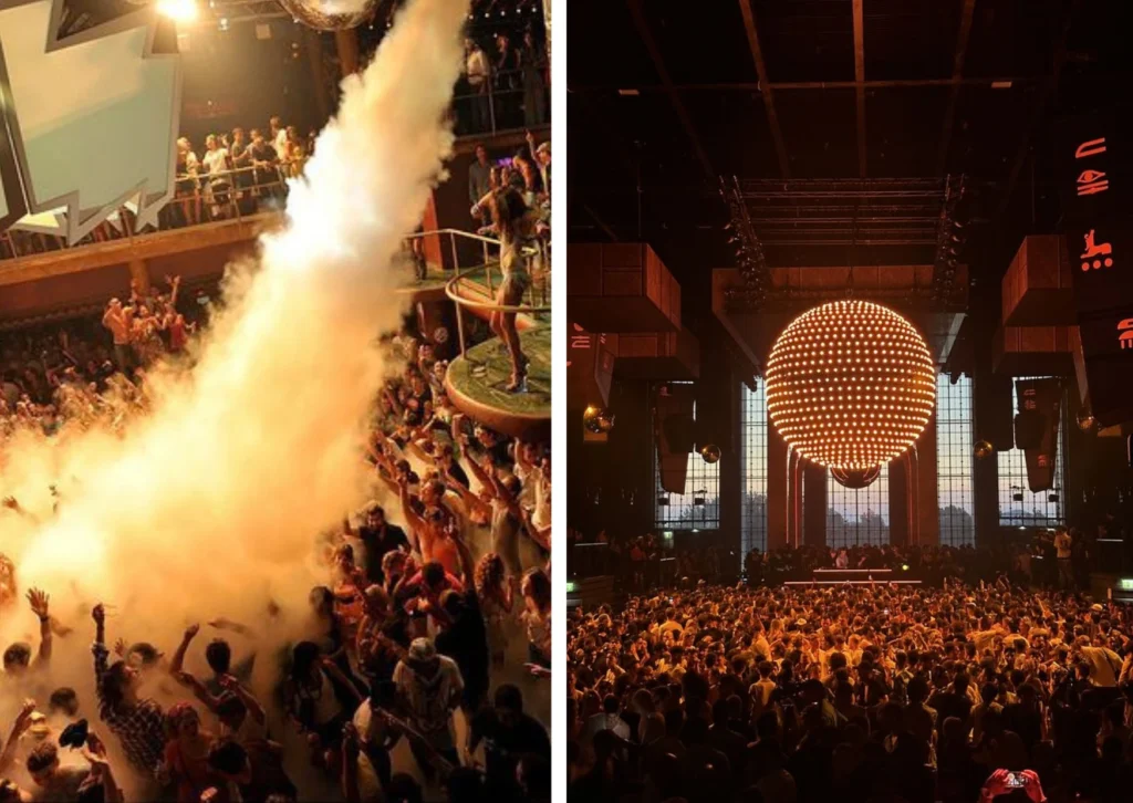 Amnesia Ibiza terrace crowd and UNVRS venue showcasing large-scale nightlife production
