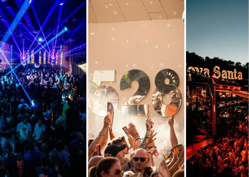 Boutique Ibiza venues including Akasha, 528 and Cova Santa with intimate atmosphere

