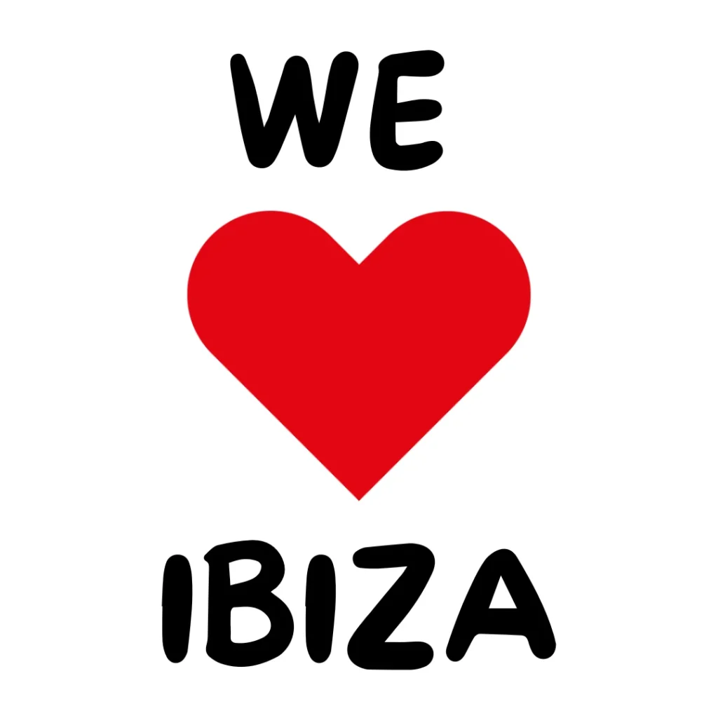 Iconic We Love Ibiza lifestyle image representing the island's opening energy.