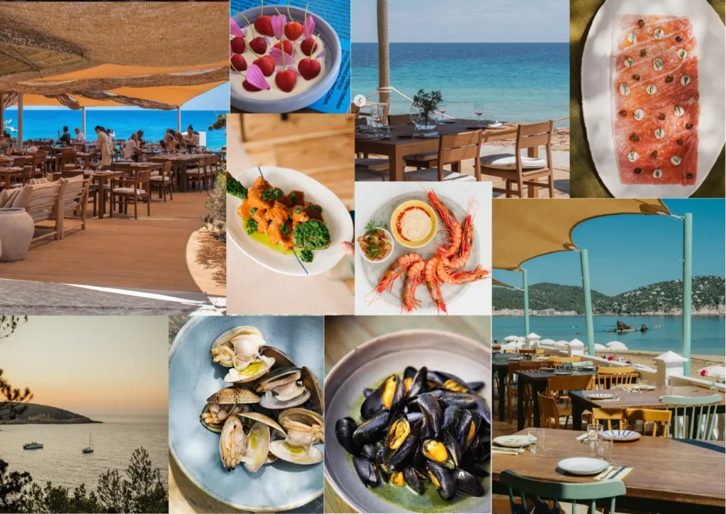 Bohemian beach sanctuaries and gastronomy at Xiringuito Xuclà, Es Fumeral, and El Nudo
